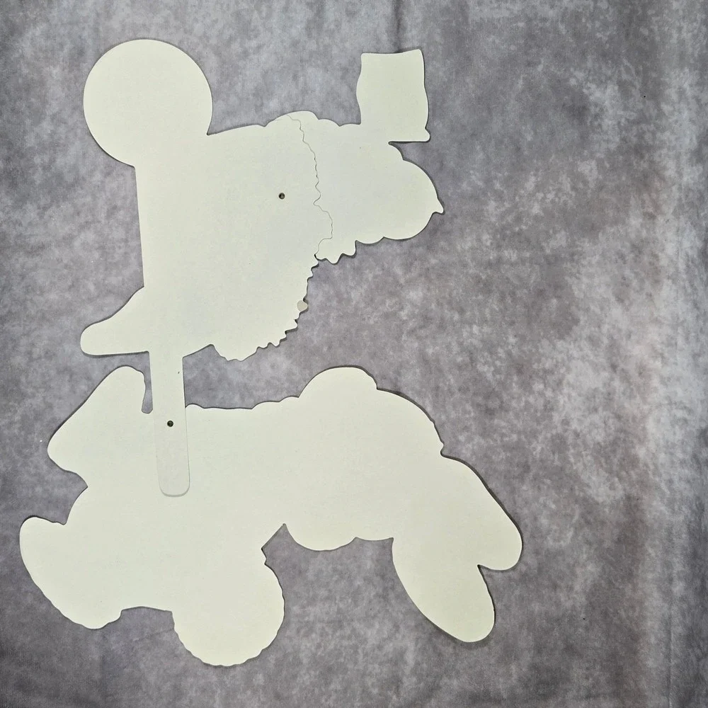Vintage Bunny With Wheelbarrow Chick Die‎ Cut Easter Decor